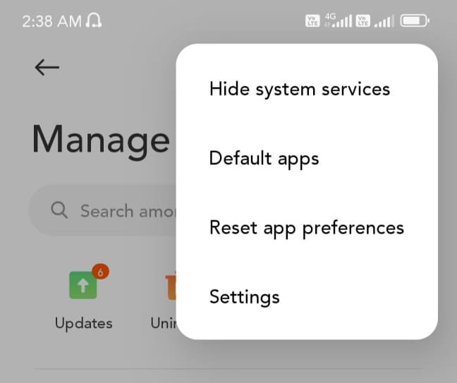 Reset app preference to fix unfortunately app has stopped
